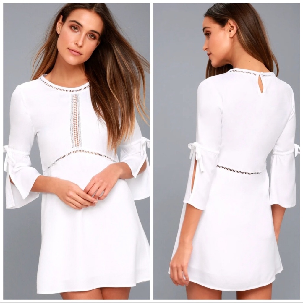 Lulu’s Los Angeles On The Go White Sheath Dress